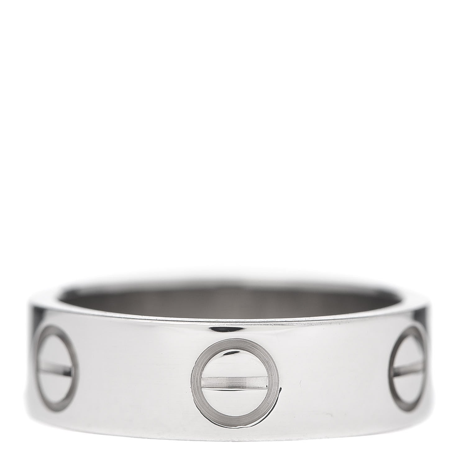 Cartier 18K White Gold 5.5mm LOVE Ring 50 5.25 1 of 4