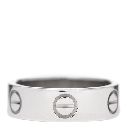 Cartier 18K White Gold 5.5mm LOVE Ring 50 5.25 1 of 4