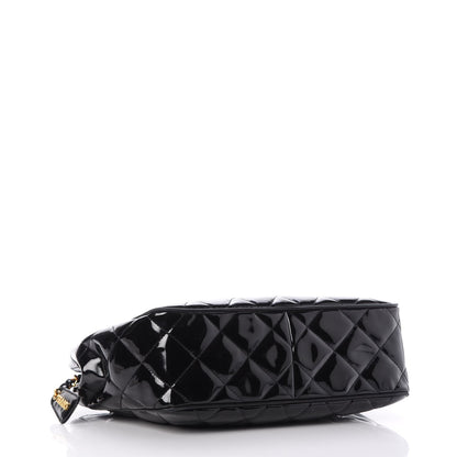 Chanel Patent Quilted Camera Case Black 4 of 9