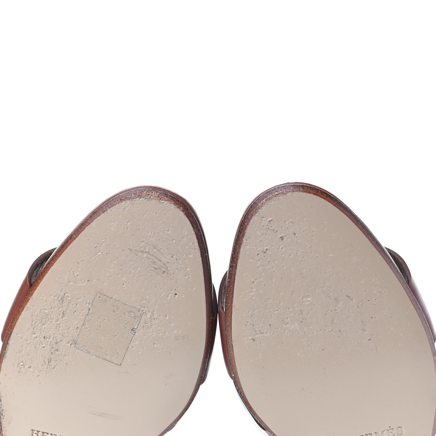Hermes Calfskin Legend Wedge Sandals 40 Gold 8 of 8