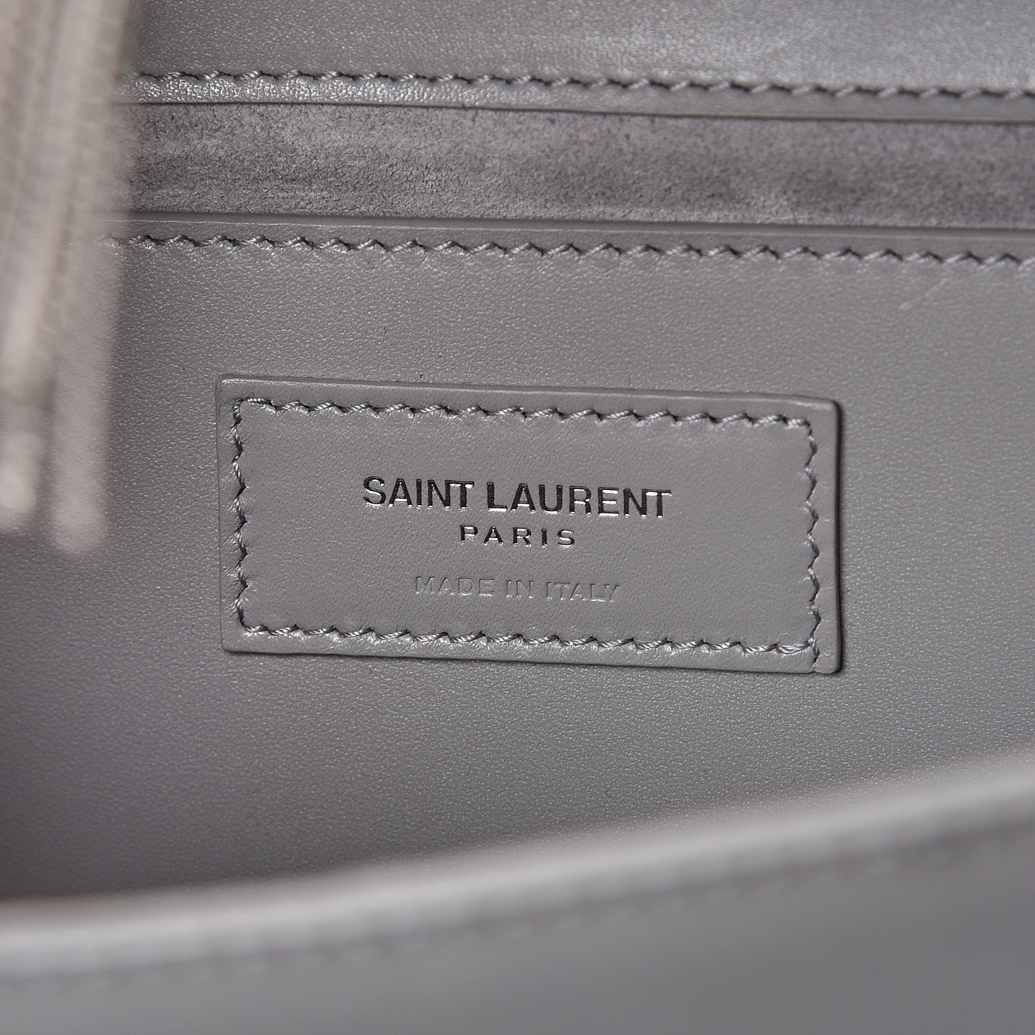Saint Laurent Smooth Calfskin Medium Classic Monogram Kate Tassel Satchel Souris 6 of 8