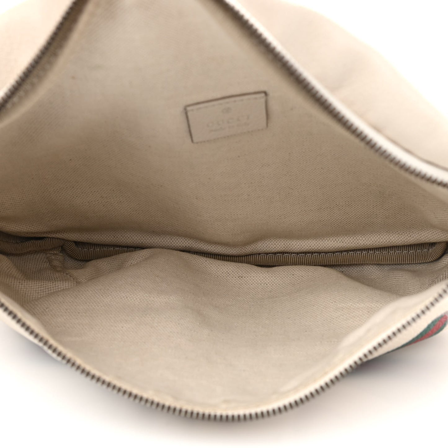 Grained Calfskin Logo Belt Bag White