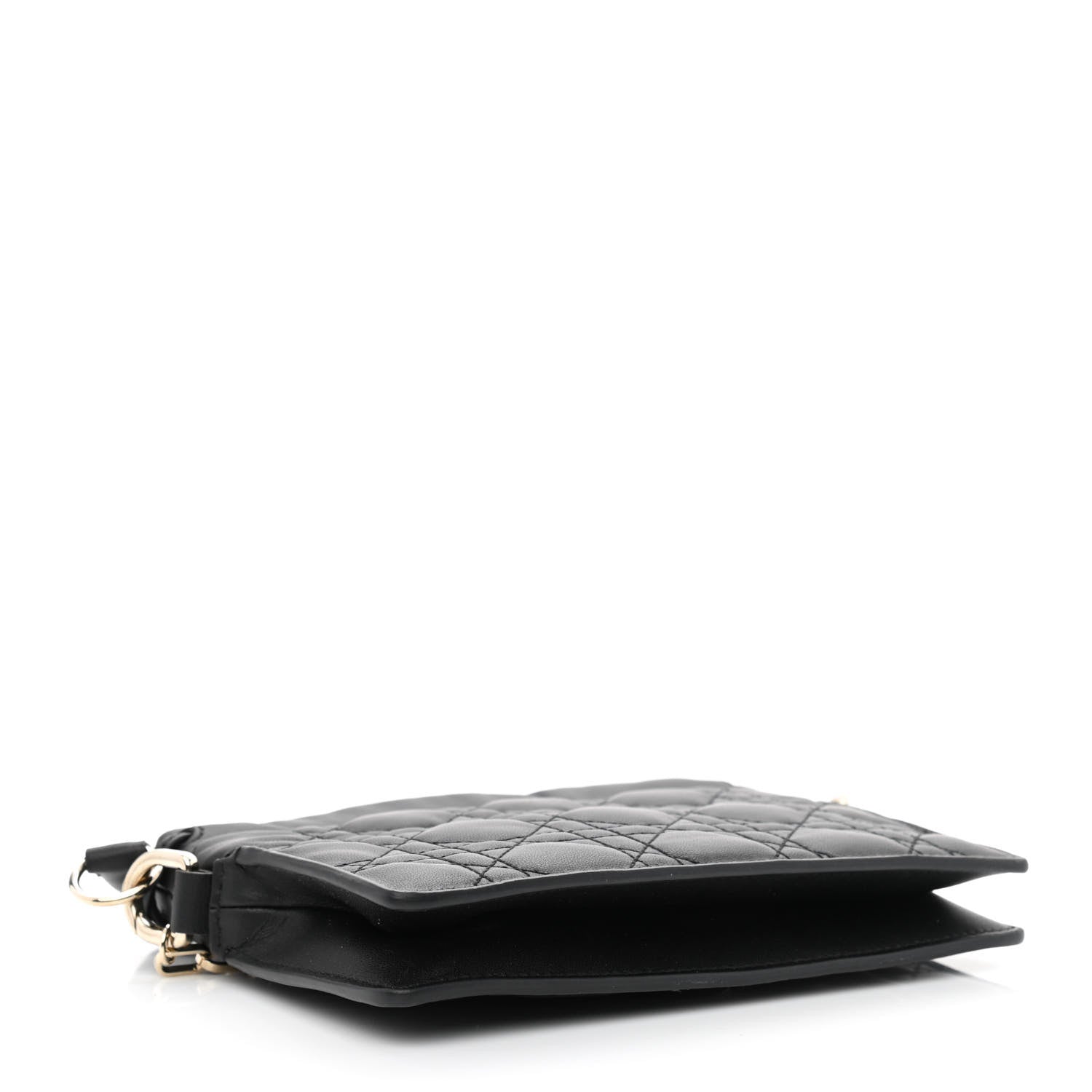 Christian Dior Lambskin Cannage Mini Top Handle Drawstring Bag Black 4 of 10