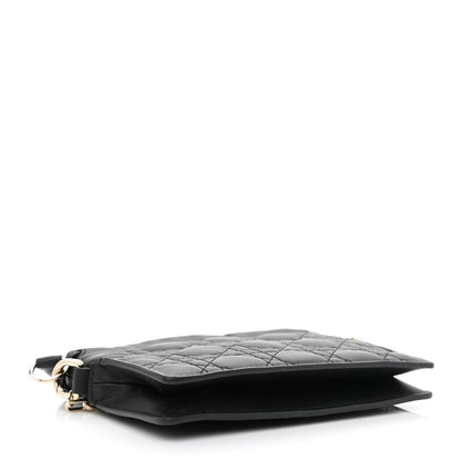 Christian Dior Lambskin Cannage Mini Top Handle Drawstring Bag Black 4 of 10
