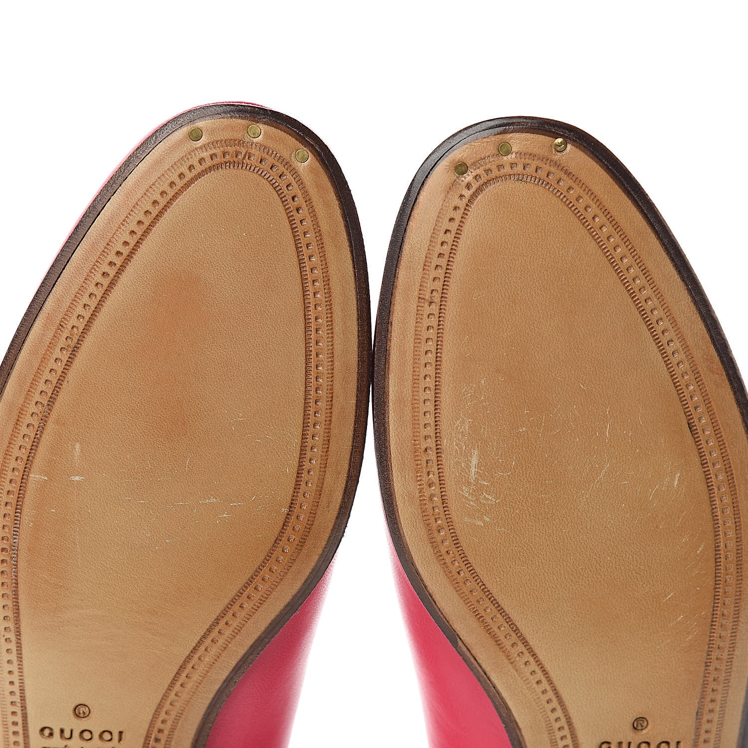 Gucci Lambskin Womens Brixton Horsebit Loafers 37 Hot Pink 7 of 9