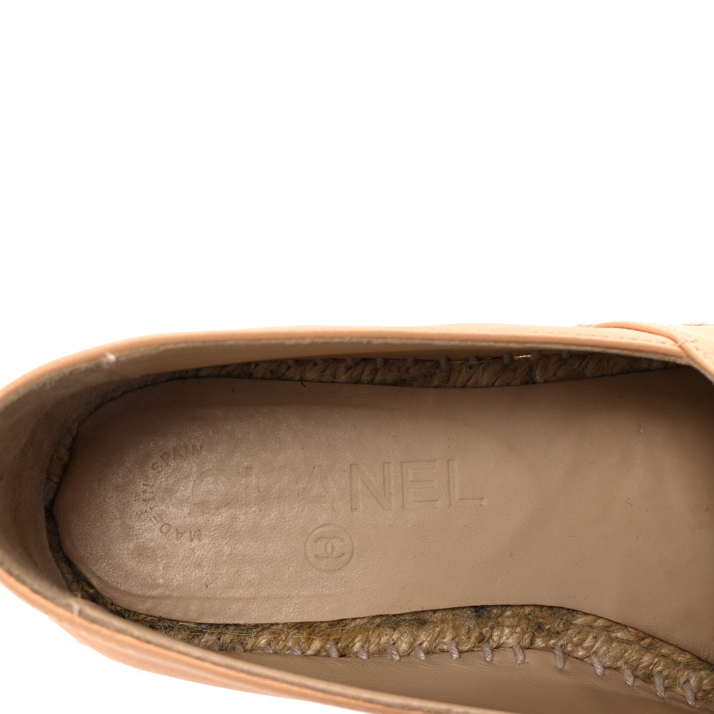 Lambskin CC Espadrilles 36 Nude