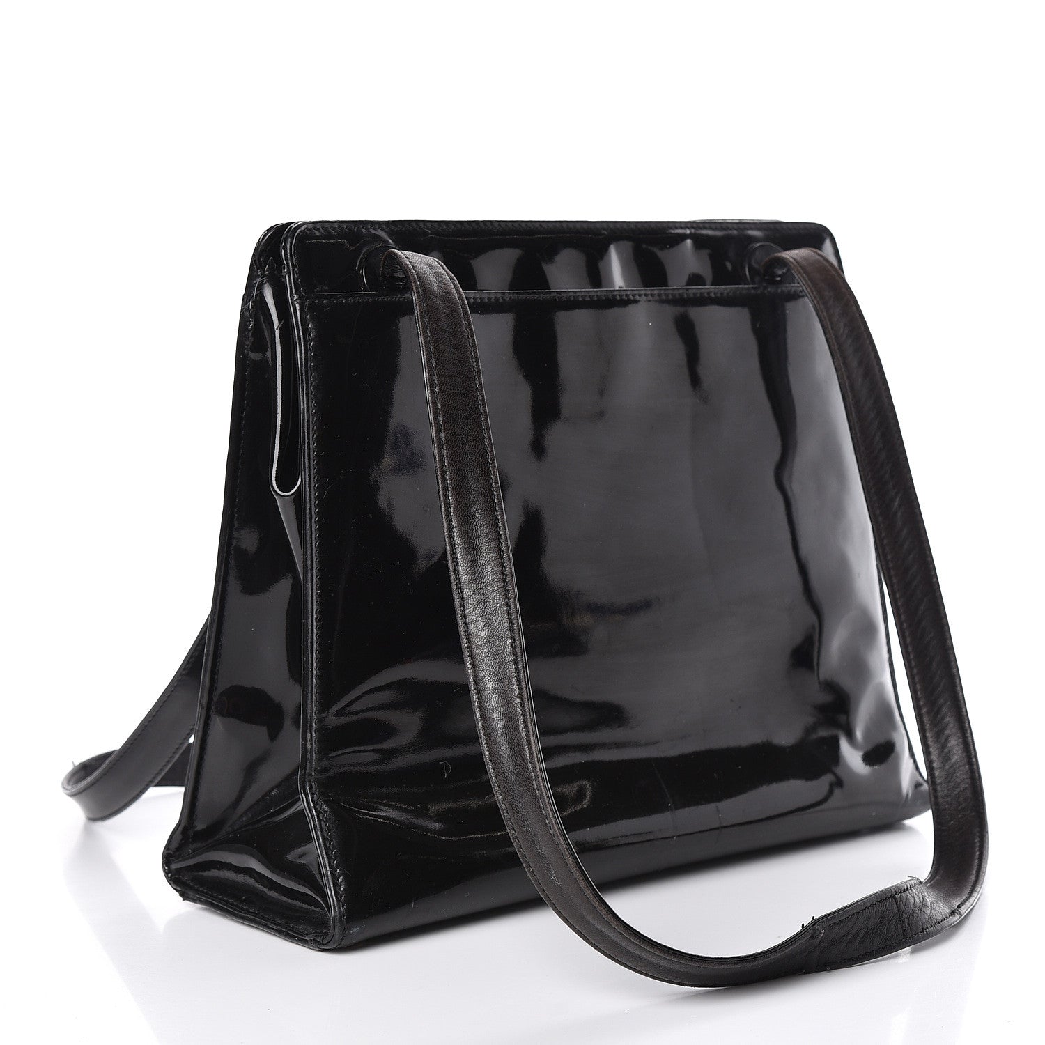 Chanel Patent Logo Tote Black 3 of 24
