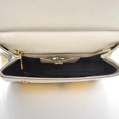 Dolce & Gabbana Dauphine Lemon Print Medium Miss Sicily Satchel White 5 of 12