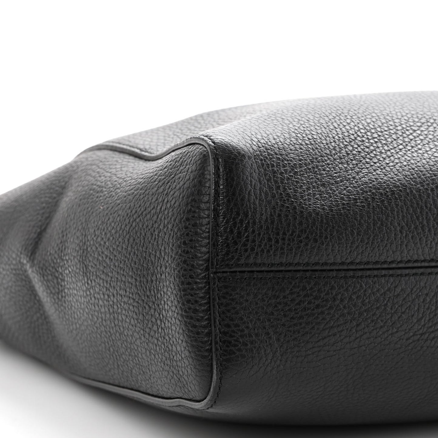 Dollar Calfskin Medium Swing Top Handle Bag Black