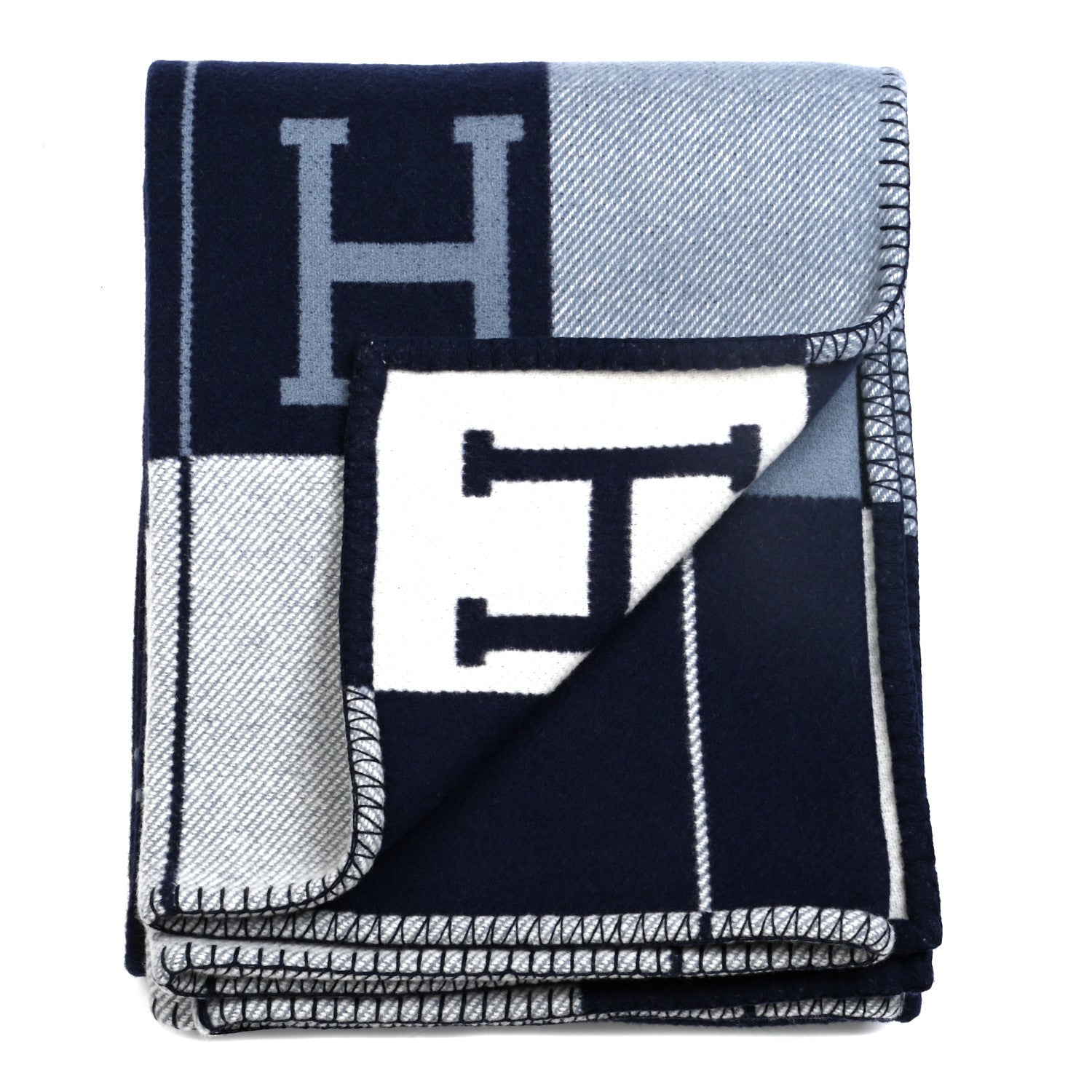 Hermes Wool Cashmere Avalon III Blanket Caban Ecru 2 of 3