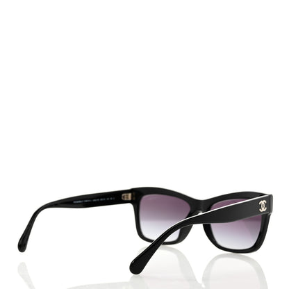 Chanel Acetate Crystal CC Rectangle Sunglasses 5496-B Black 4 of 7