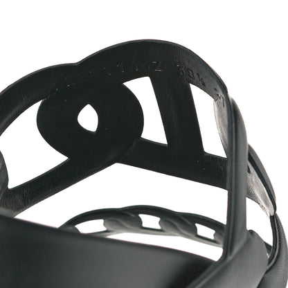 Hermes Nappa Extra Sandals 38.5 Black 8 of 9