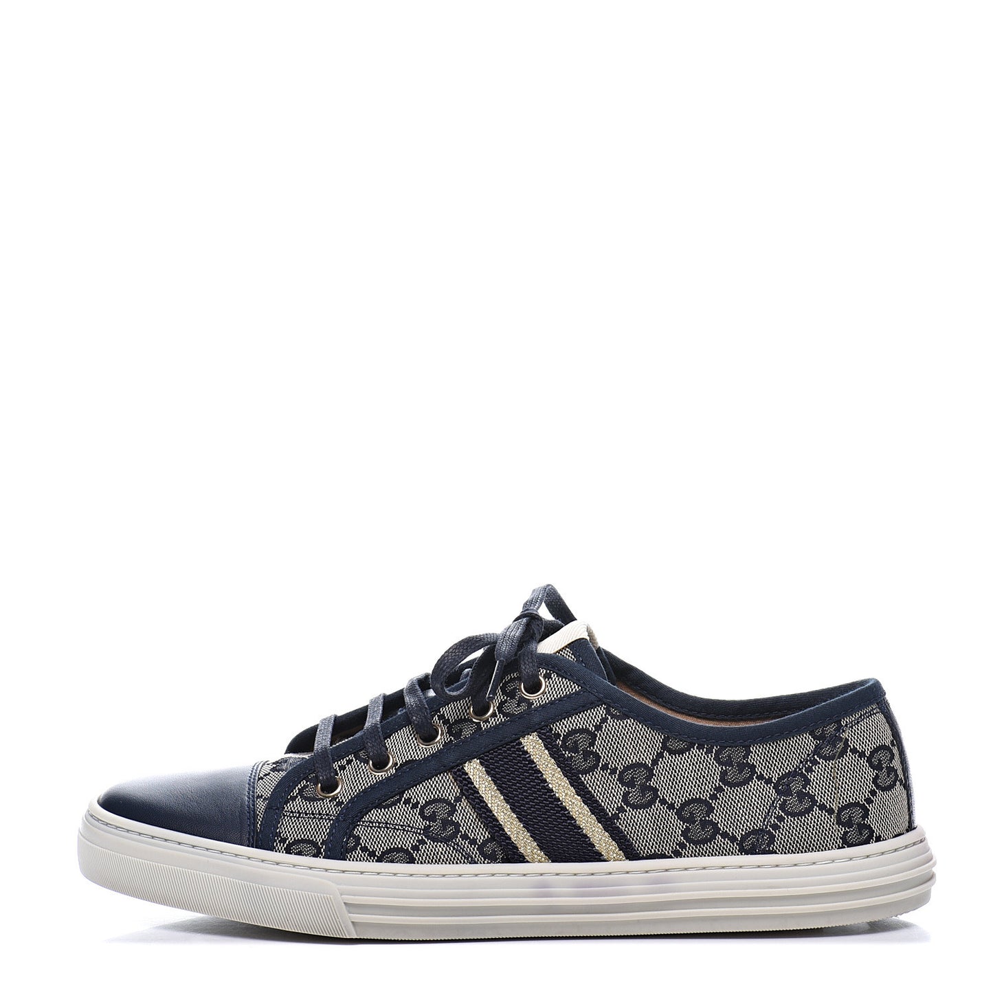Monogram Web Sneakers 39.5 Navy Blue