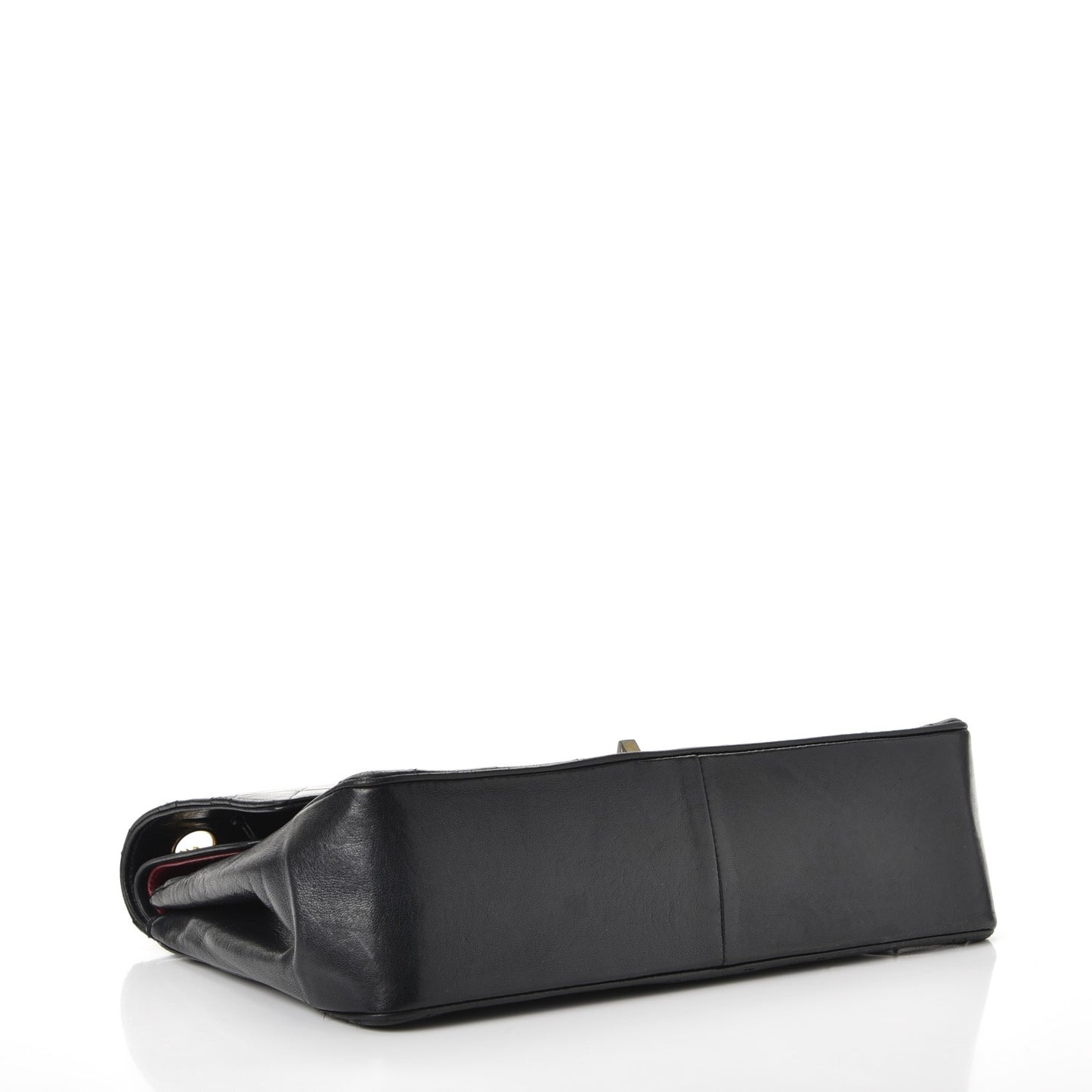 Lambskin Medium Mademoiselle Chain Double Flap Black