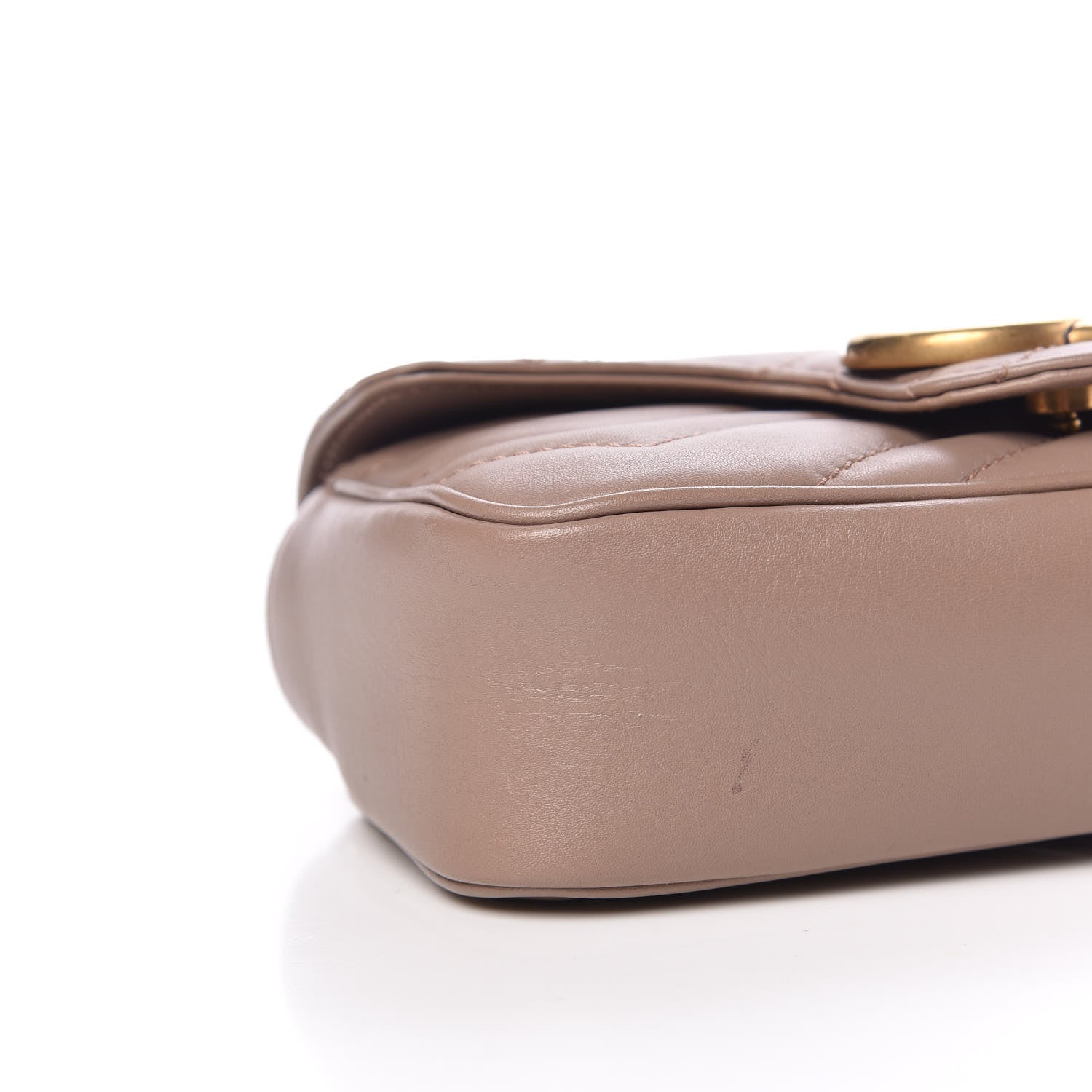 Gucci Calfskin Matelasse Super Mini GG Marmont Shoulder Bag Porcelain Rose 8 of 12