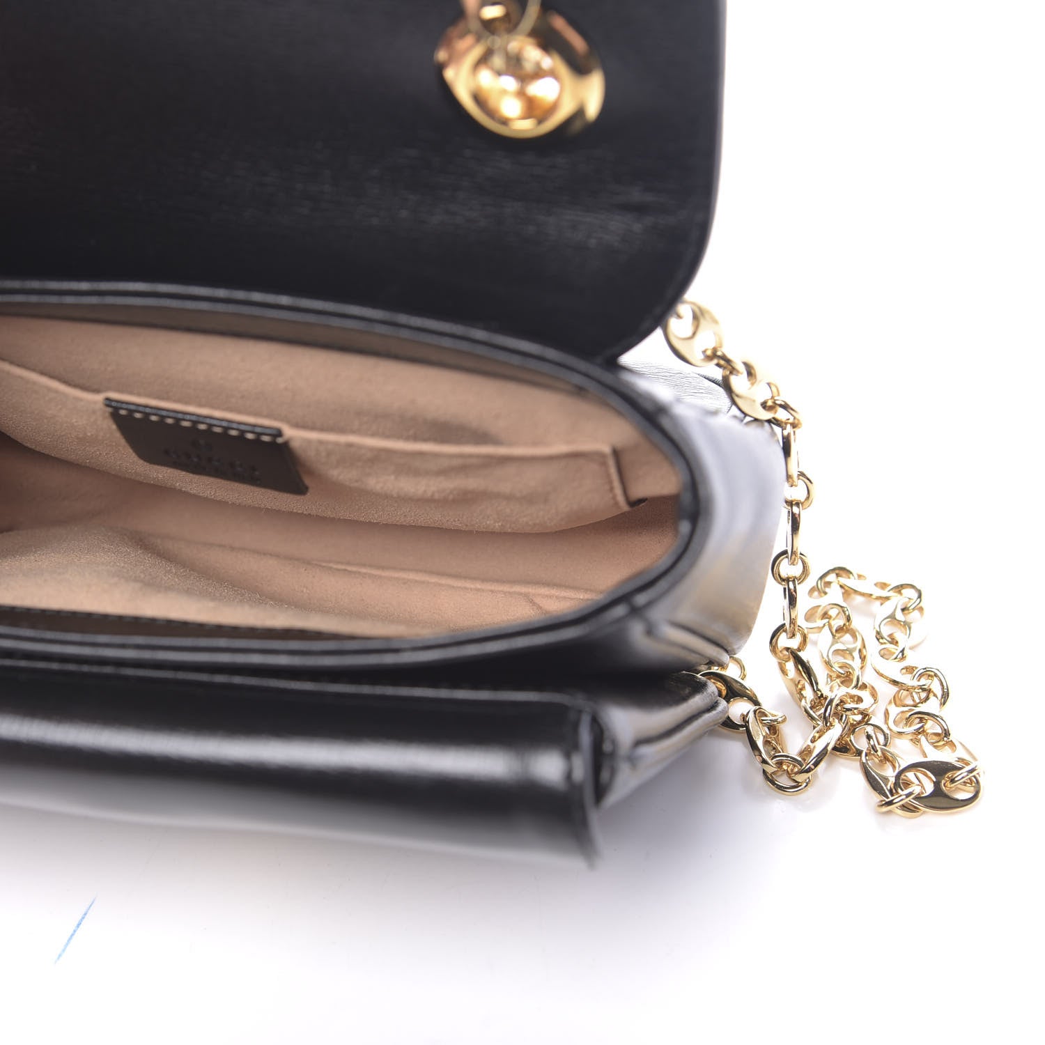 Gucci Azalea Calfskin Mini Marina Chain Shoulder Bag Black 5 of 11