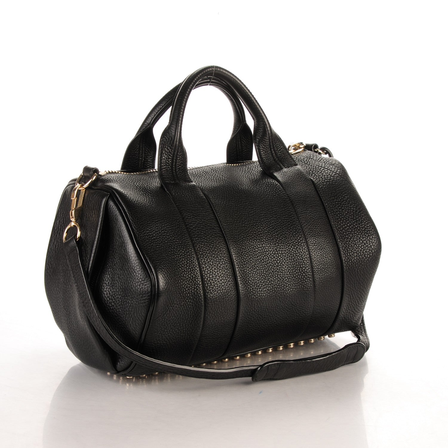 Alexander Wang Soft Pebbled Lambskin Rocco Black Pale Gold Hardware 3 of 7