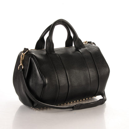 Alexander Wang Soft Pebbled Lambskin Rocco Black Pale Gold Hardware 3 of 7