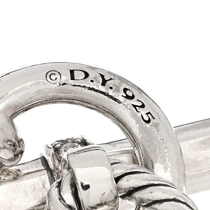 David Yurman Sterling Silver Diamond 9.8mm Lexington Chain Bracelet 3 of 3