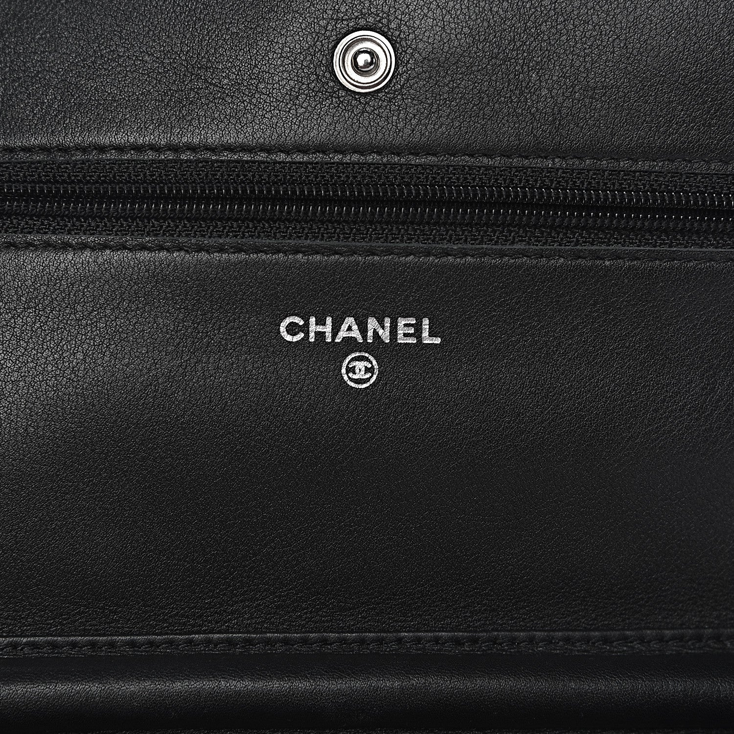 Chanel Patent Quilted Wallet On Chain WOC Black 6 of 14