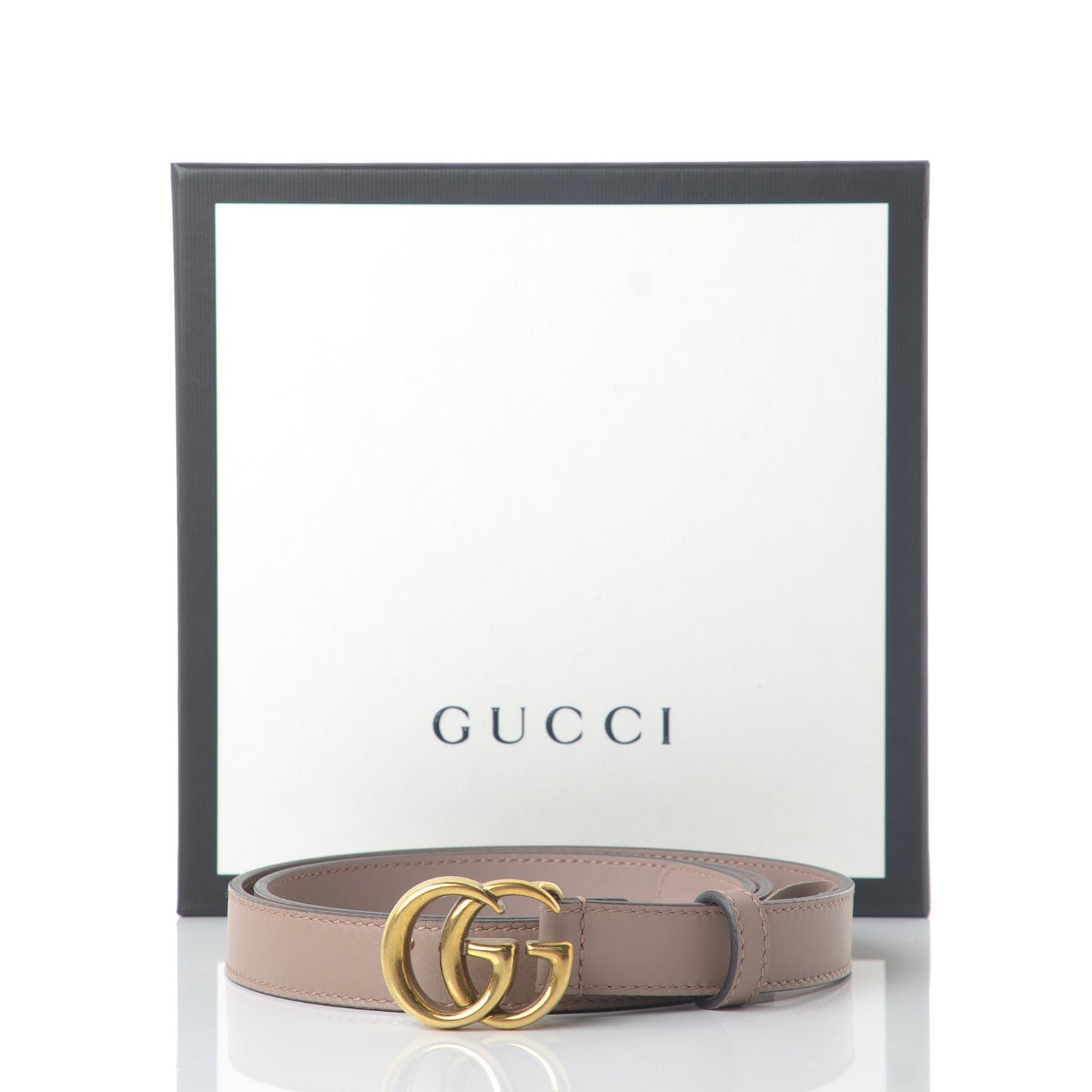 Calfskin Double G 20mm Belt 80 32 Porcelain Rose