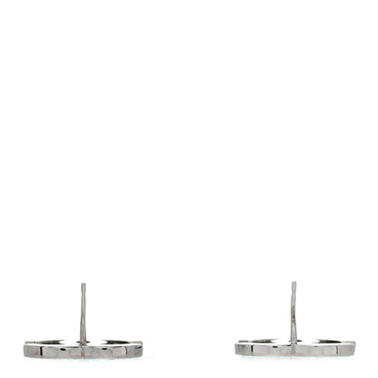 Chanel Iridescent Crystal CC Earrings Silver Multicolor 3 of 5