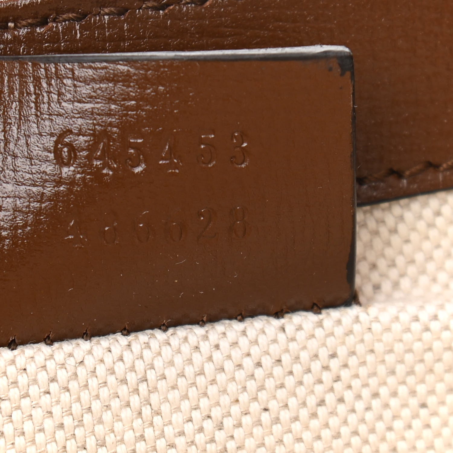 Gucci GG Supreme Monogram Azalea Calfskin Mini Horsebit 1955 Foldover Top Handle Bag Beige Ebony Brown Sugar 7 of 10