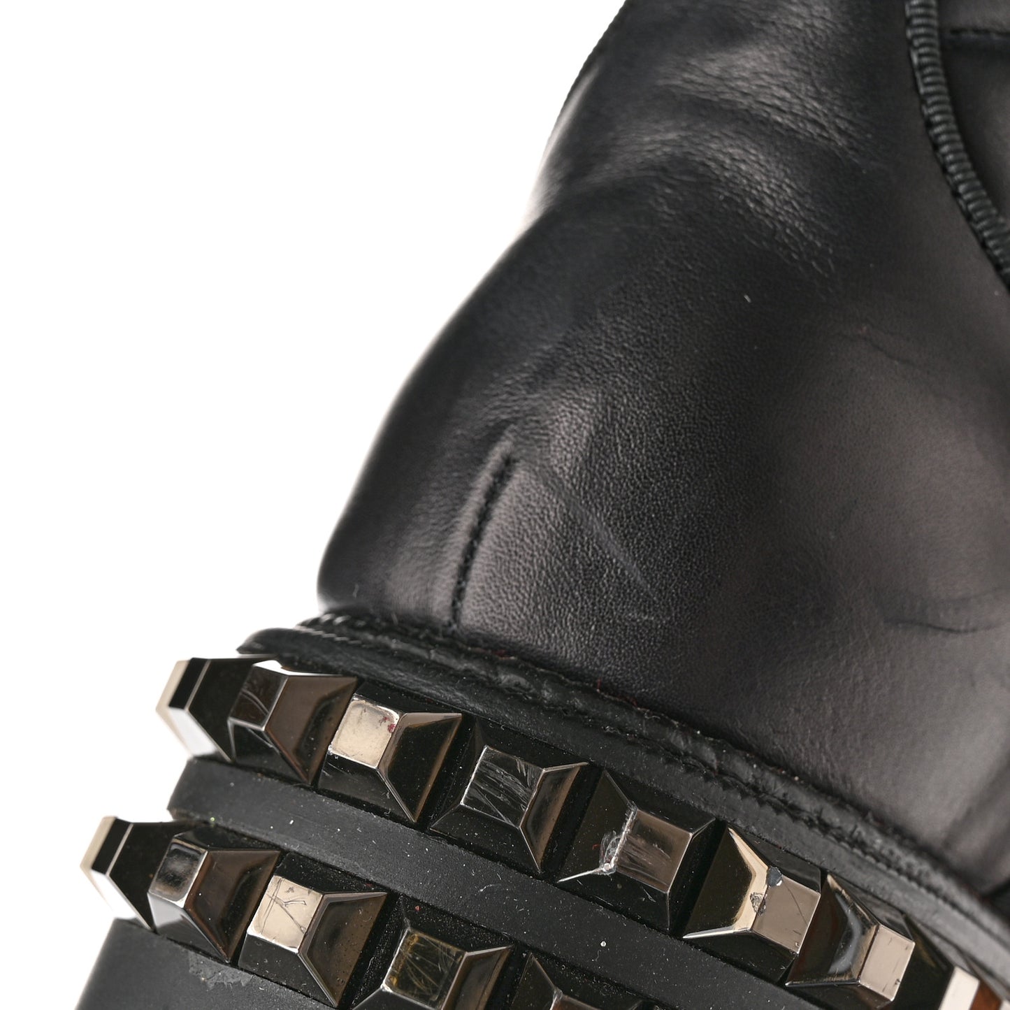 Calfskin Quilted Yetota Combat Boots 40 Black