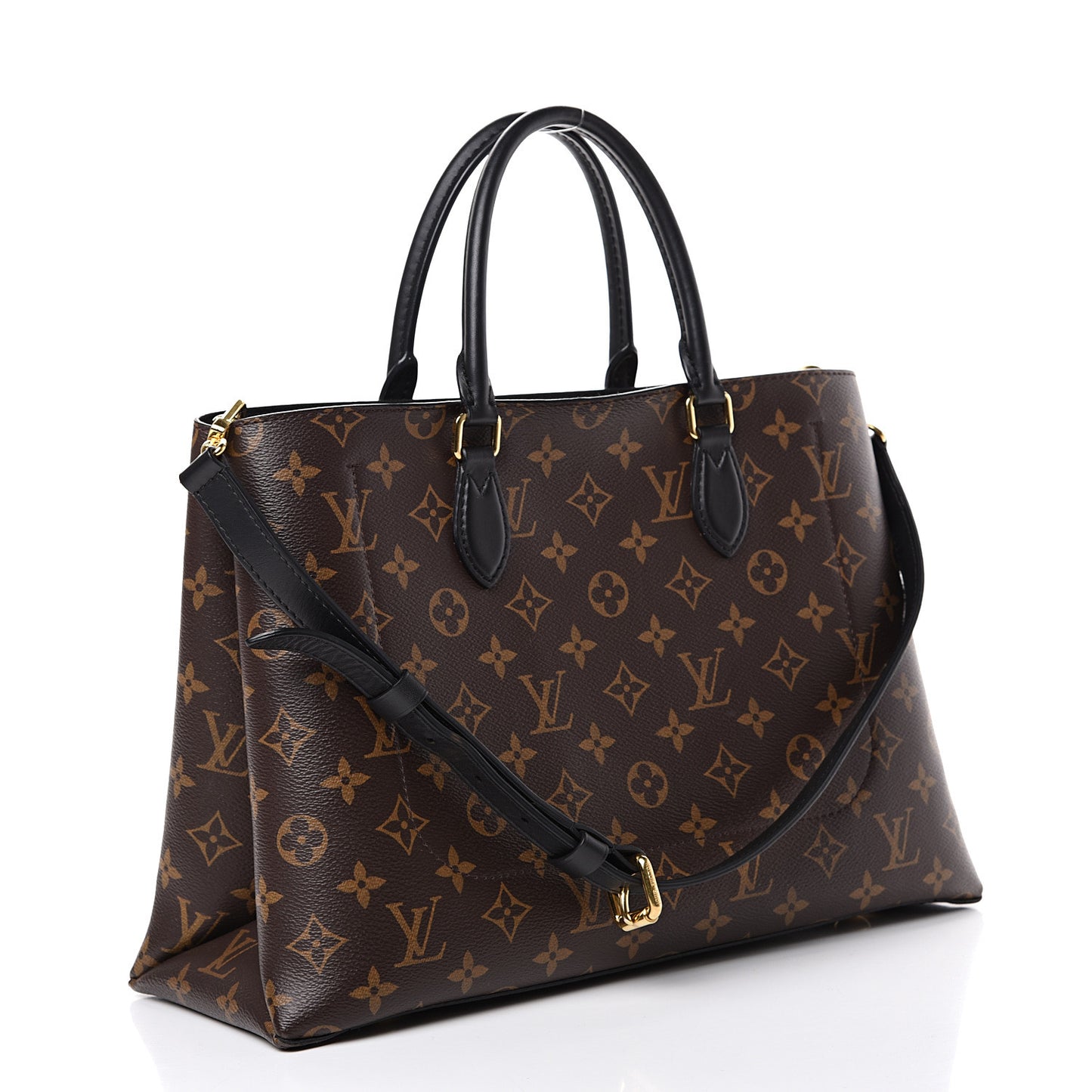 Monogram Flower Tote Black