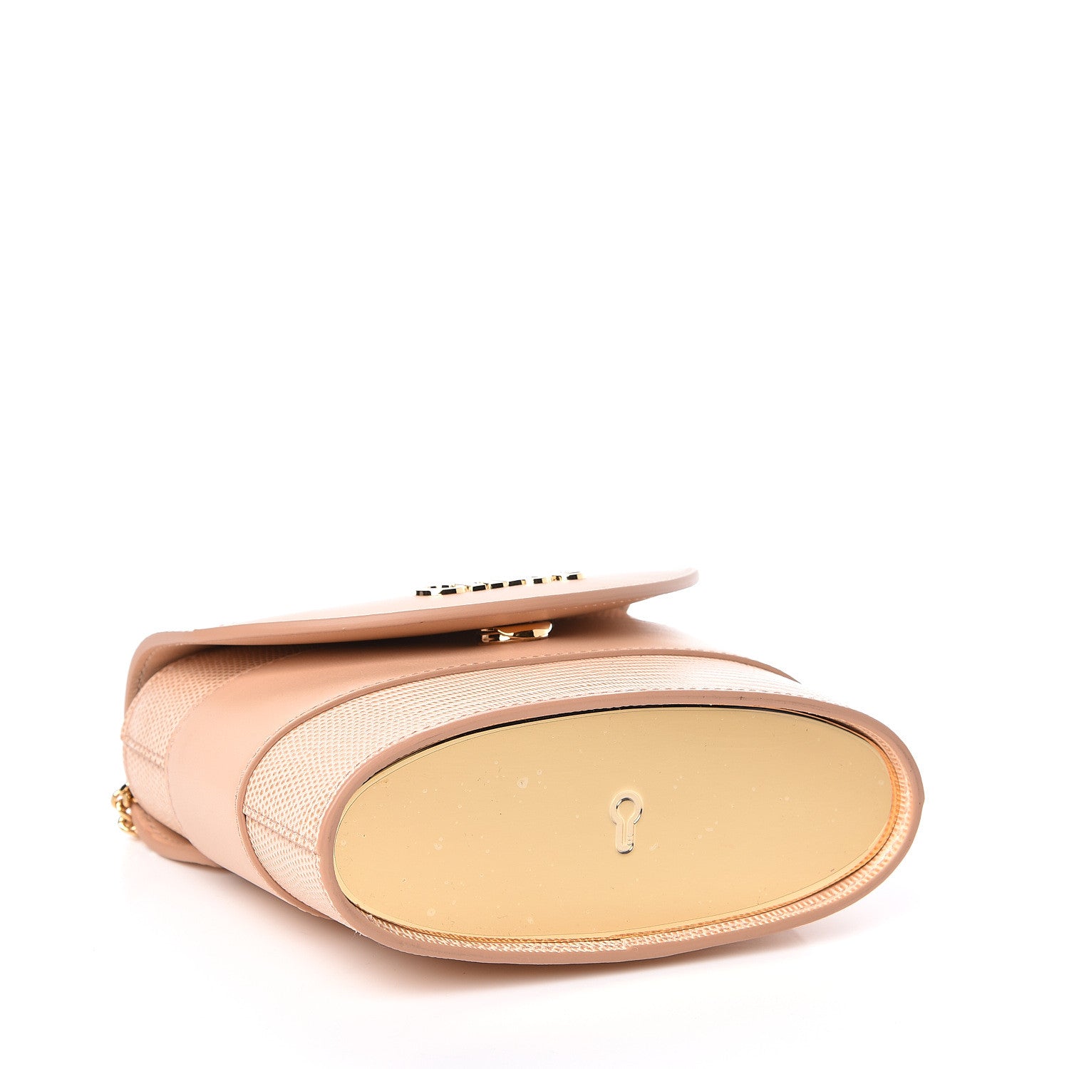 Chloe Calfskin Lizard Embossed Small Aby Lock Delicate Pink 4 of 9