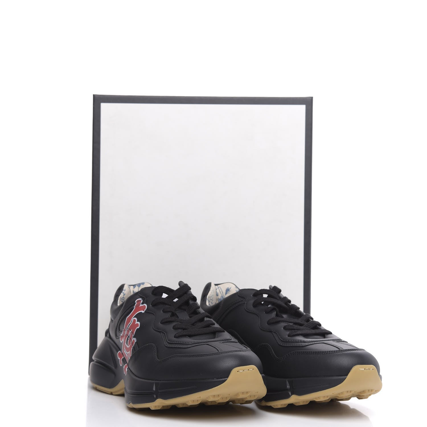 Gucci X MLB Calfskin LA Dodgers Mens Rhyton Sneakers 10 Black 9 of 9