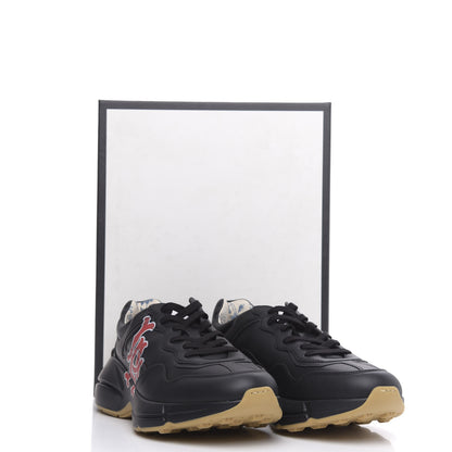 Gucci X MLB Calfskin LA Dodgers Mens Rhyton Sneakers 10 Black 9 of 9