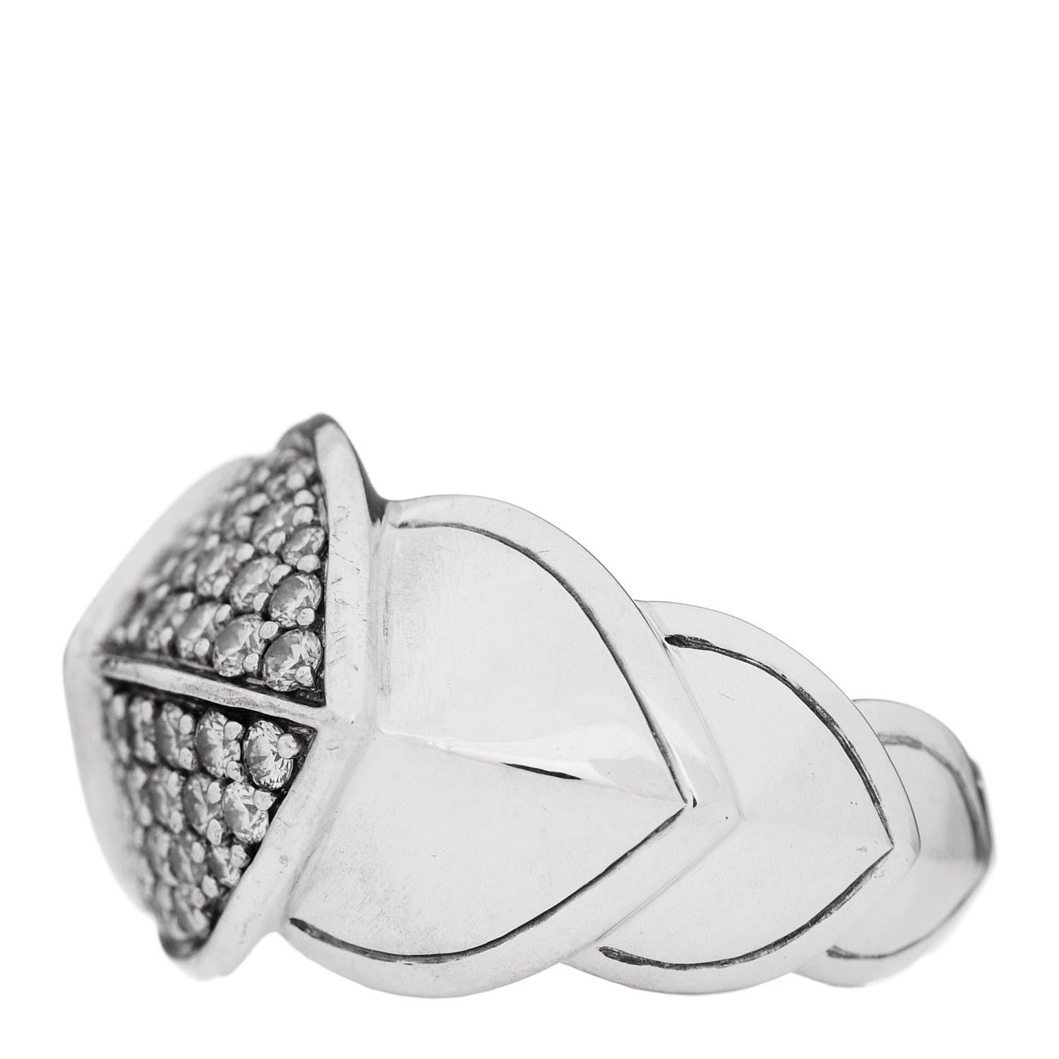 John Hardy Sterling Silver Diamond Legends Naga Dragon Scale Ring 54 7 3 of 8