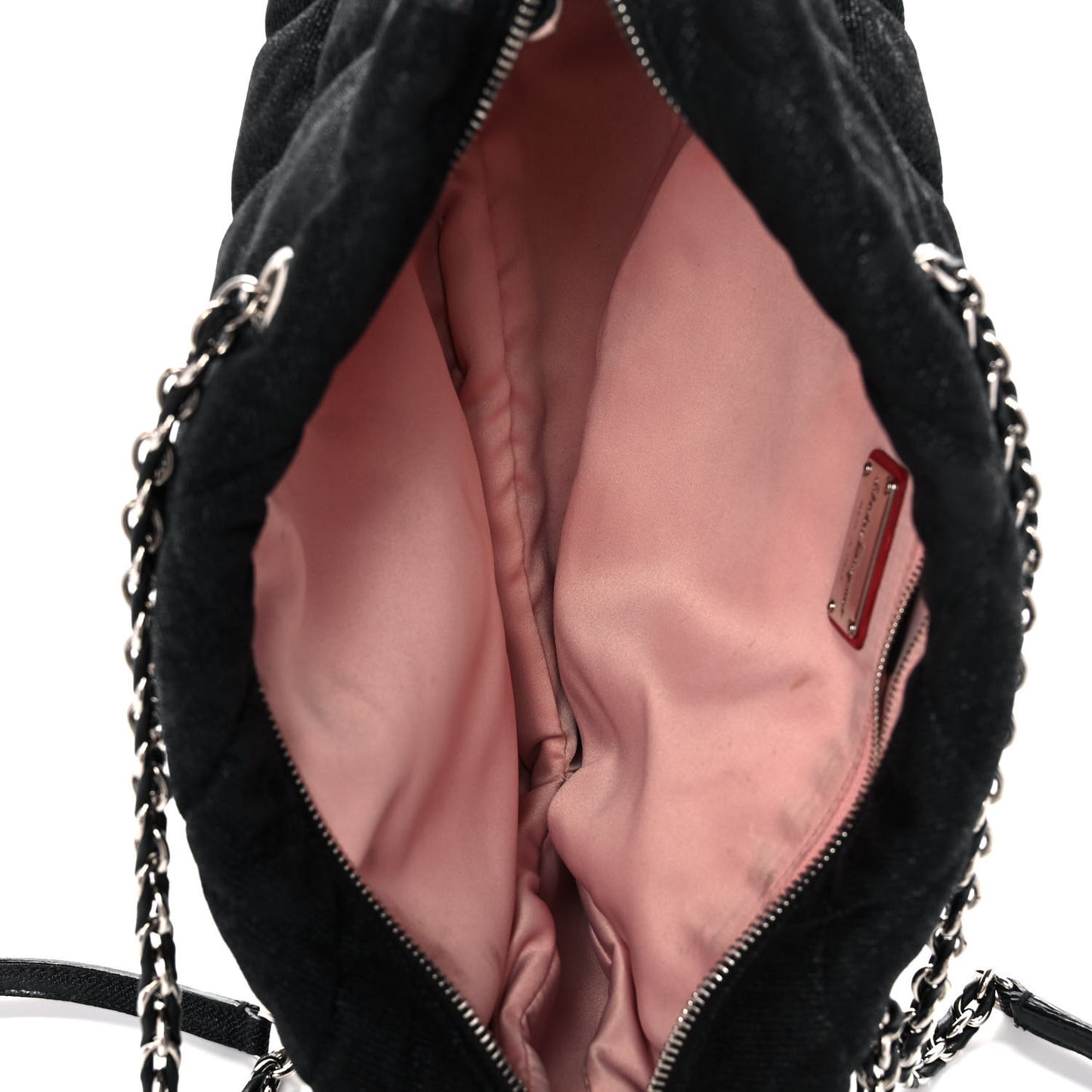 Canvas Melike Vara Bow Chain Tote Black
