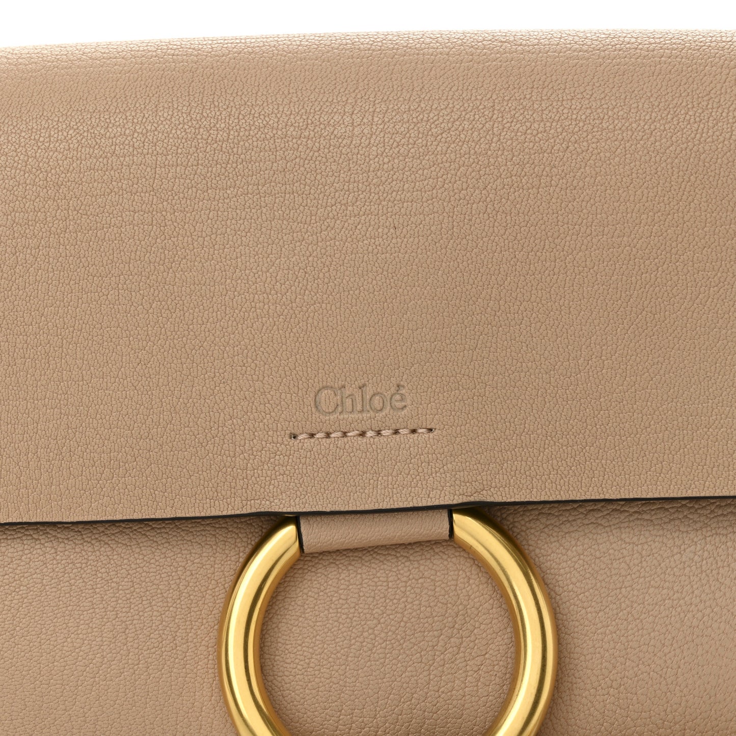 Goatskin Small Faye Shoulder Bag Biscotti Beige