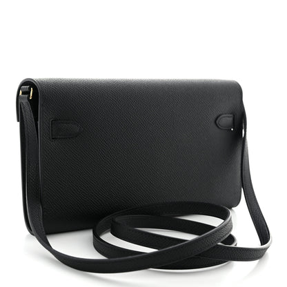 Hermes Epsom Kelly Wallet To Go Black 3 of 11