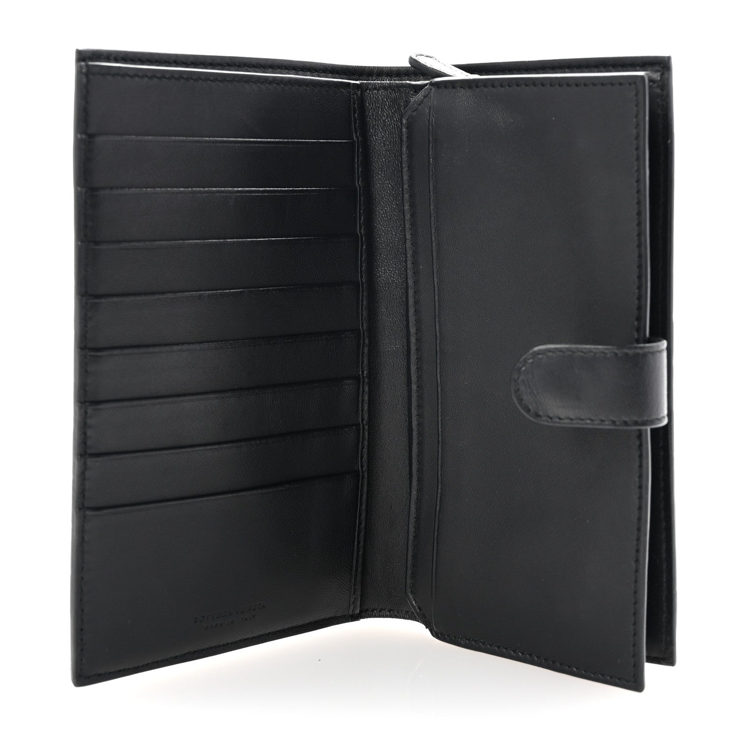 Bottega Veneta Nappa Intrecciato Continental Snap Wallet Black 5 of 9