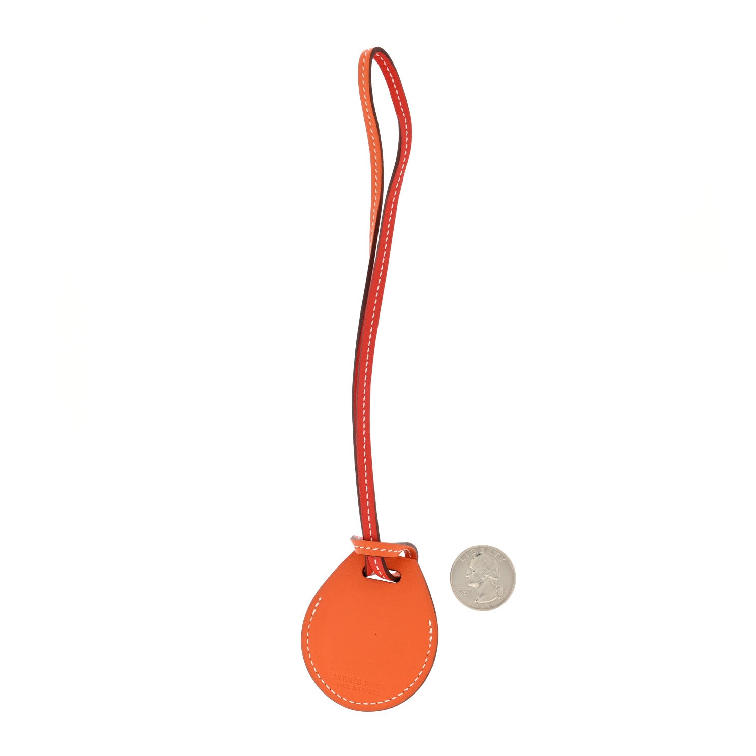 Hermes Swift AirTag Bag Charm Orange Capucine 2 of 3