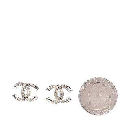 Chanel Crystal Baguette CC Earrings Gold 2 of 5