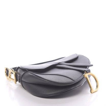 Christian Dior Grained Calfskin Saddle Bag Black 4 of 10