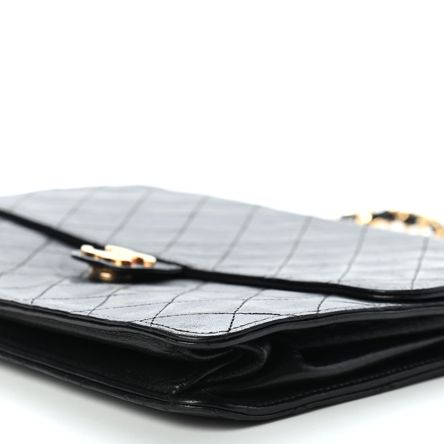 Chanel Lambskin Quilted Medium Single Flap Black 9 of 9