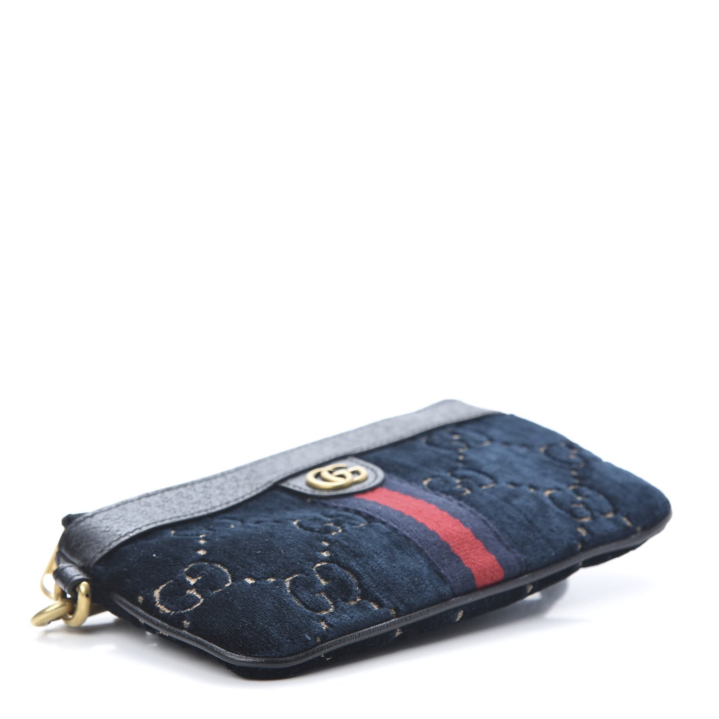 Velvet GG Monogram Textured Calfskin Web Smartphone Case Blue Beige Black