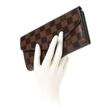 Louis Vuitton Damier Ebene Sarah Wallet NM 2 of 10
