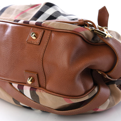 Burberry House Check Buckle Tote Dark Tan 6 of 8