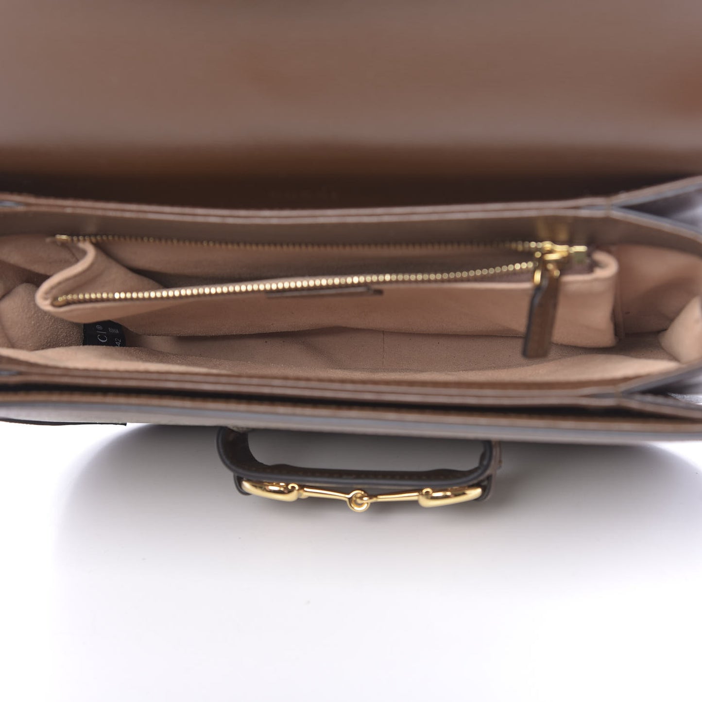 GG Supreme Monogram Horsebit 1955 Shoulder Bag Beige Brown Sugar