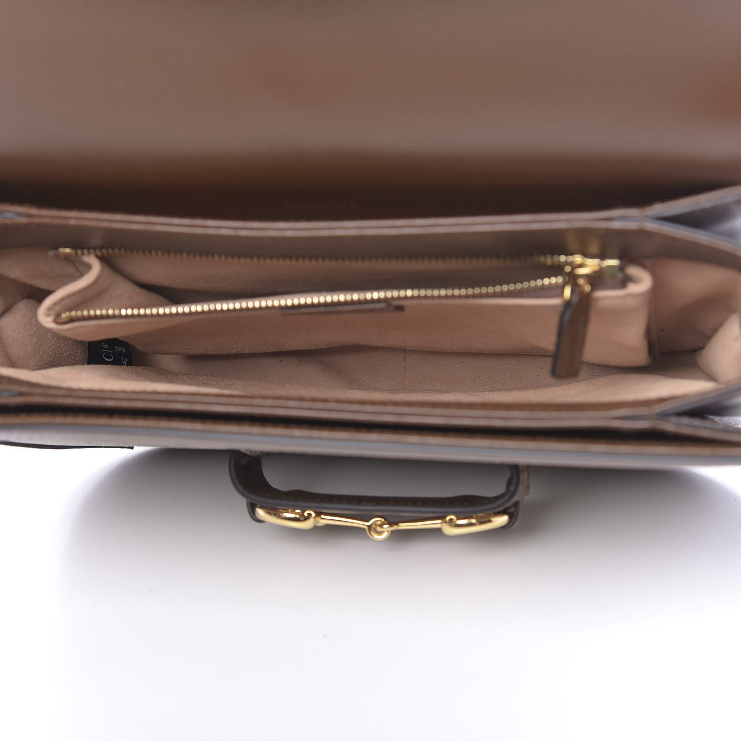 Gucci GG Supreme Monogram Horsebit 1955 Shoulder Bag Beige Brown Sugar 5 of 10