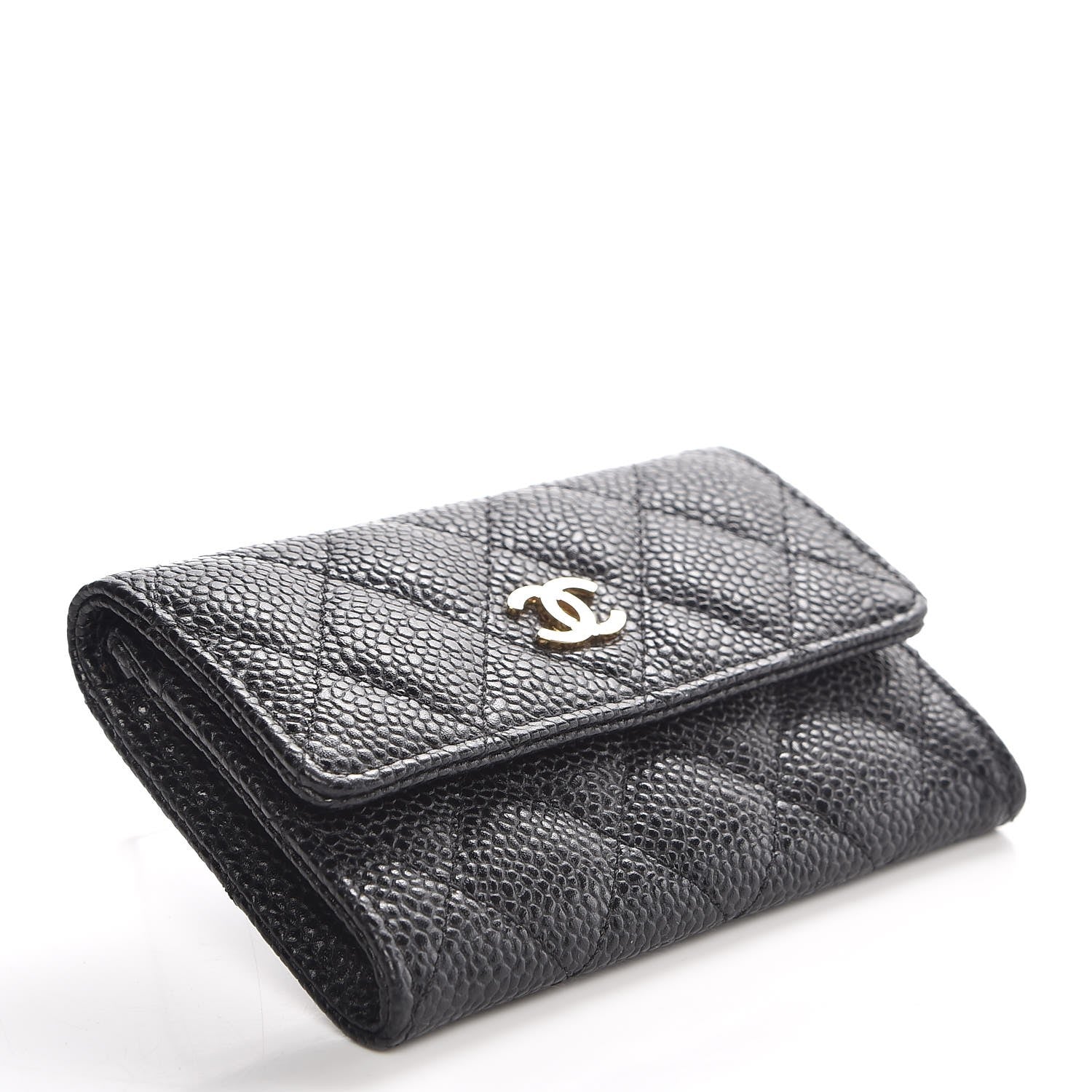 Chanel Caviar Quilted Flap Card Holder Black 4 of 9