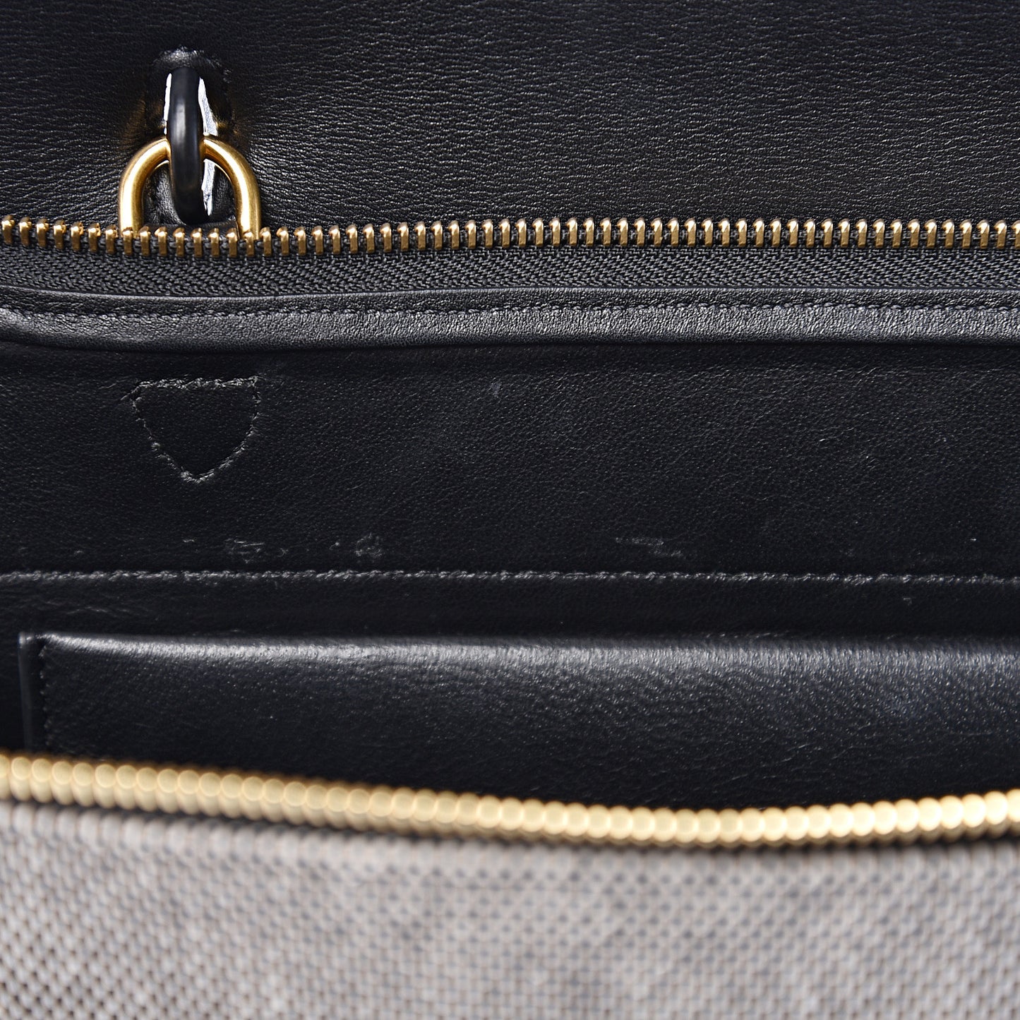 Cotton Canvas Calfskin Mini Belt Bag Black