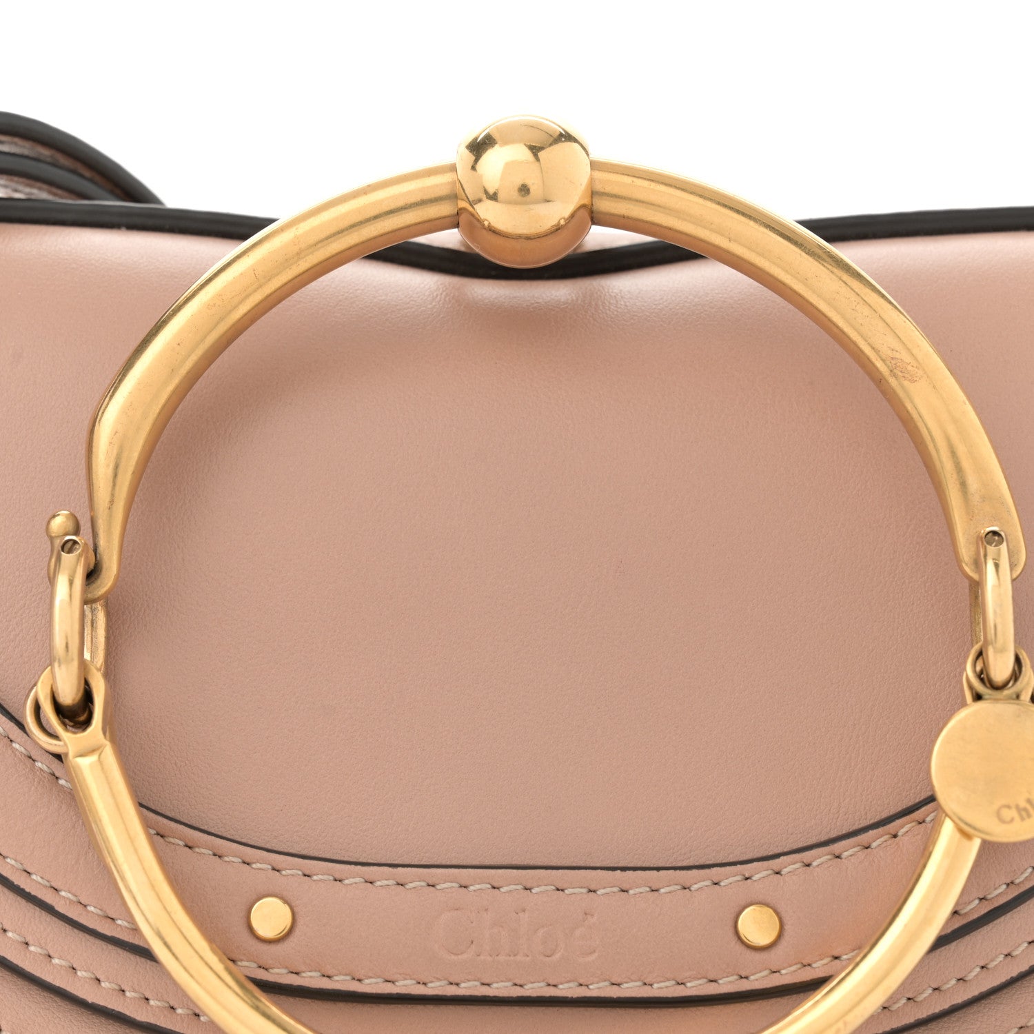 Chloe Calfskin Small Nile Bracelet Minaudiere Bag Biscotti Beige 8 of 11