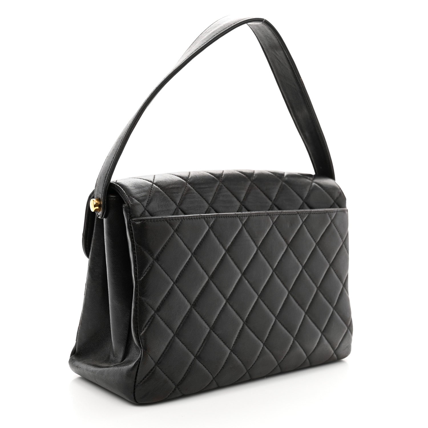 Chanel Lambskin Quilted CC Flap Shoulder Bag Black 3 of 13